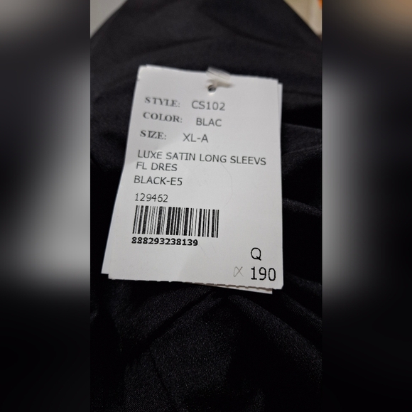 Cynthia Steffe Black Long Sleeve Gown - Picture 6 of 7